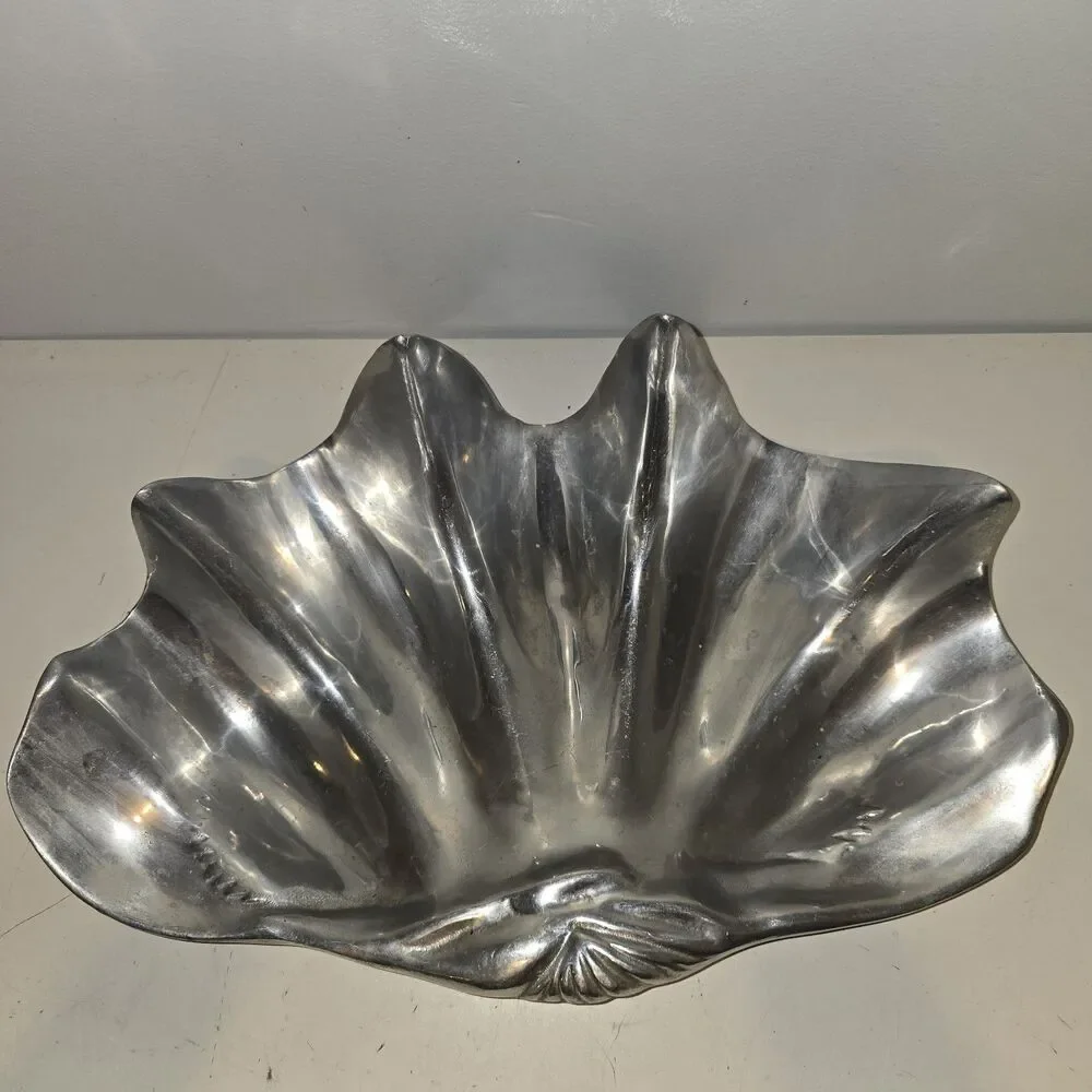 Vintage Clam shaped Bruce Fox Design Wilton Armetale Serving Platter